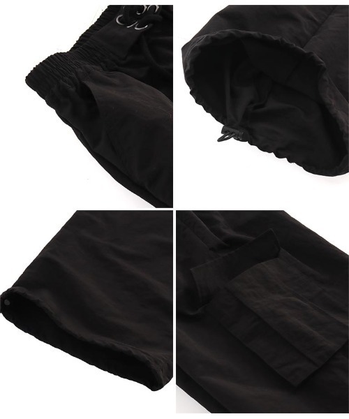 ANAP（アナップ）の「ウエストスピンドルナイロンカーゴパンツ（カーゴパンツ・レディース・オフホワイト/ブラック・FREE）」の4枚目の写真