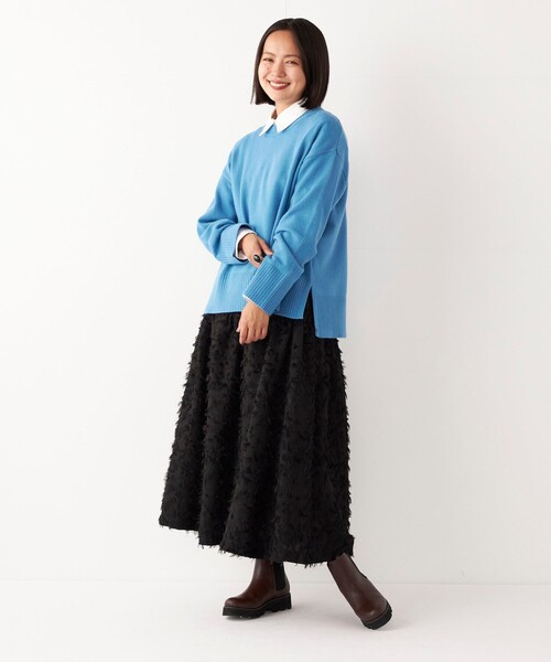 セール】SHIPS Colors:〈手洗い可能〉フラッフィー クルーネック