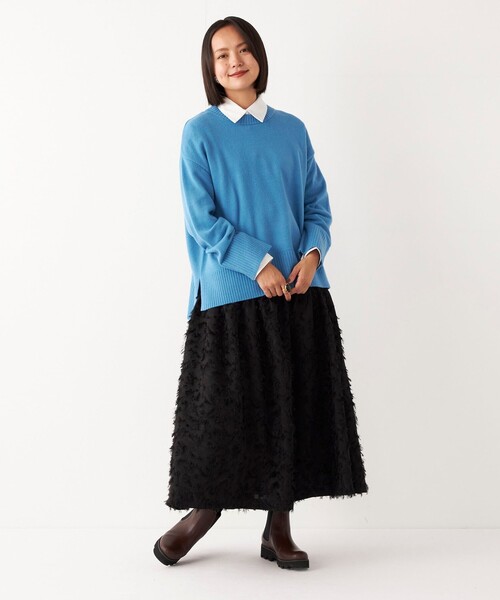 セール】SHIPS Colors:〈手洗い可能〉フラッフィー クルーネック