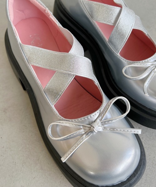 Loueme(ルエム)の「チャンキーヒールバレリーナシューズ(パンプス・レディース・ブラック/シルバー/ピンク・23.5cm/24.5cm/22.5cm)」の13枚目の写真