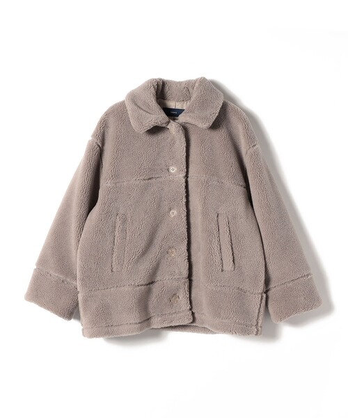 SHIPS(シップス)の「* 〈手洗い可能〉衿付き ボア ジャケット ◇(その他アウター・レディース・オフホワイト/ベージュ系・ONE SIZE)」の5枚目の写真