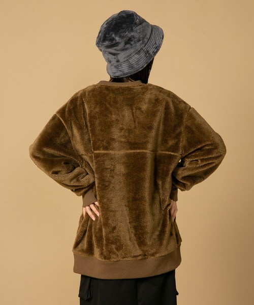 JEMORGAN(ジェーイーモーガン)の「【JEMORGAN/ジェイイーモーガン】ボアボンディング ビッグシルエット トレーナー スウェット(スウェット・メンズ・ブラック/カーキ/ダークブラウン・LARGE/X-LARGE/MEDIUM)」の8枚目の写真