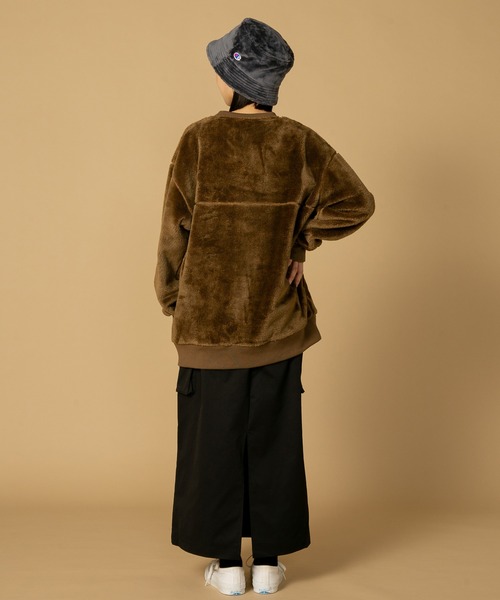 JEMORGAN(ジェーイーモーガン)の「【JEMORGAN/ジェイイーモーガン】ボアボンディング ビッグシルエット トレーナー スウェット(スウェット・メンズ・ブラック/カーキ/ダークブラウン・LARGE/X-LARGE/MEDIUM)」の4枚目の写真