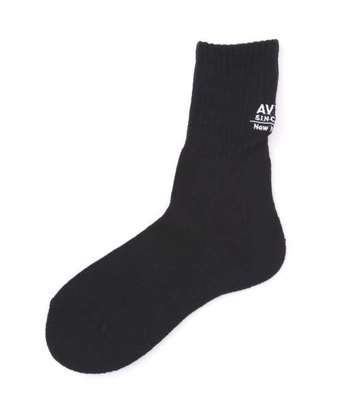 AVIREX（アヴィレックス）の「NEW YORK WOOL SOCKS/ニューヨーク ウールソックス（ソックス/靴下・レディース・ホワイト系2/ブラック・F）」の2枚目の写真