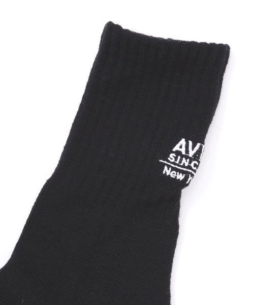 AVIREX（アヴィレックス）の「NEW YORK WOOL SOCKS/ニューヨーク ウールソックス（ソックス/靴下・レディース・ホワイト系2/ブラック・F）」の5枚目の写真