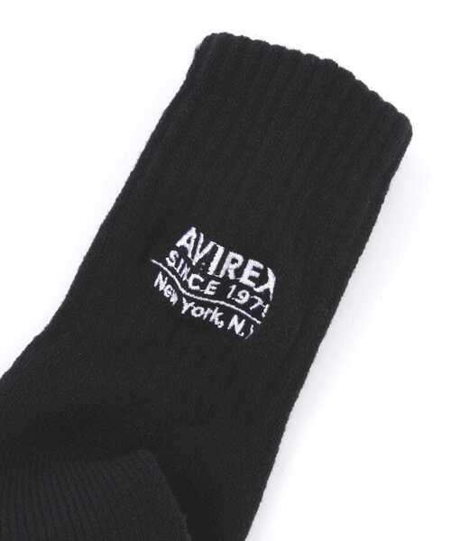 AVIREX（アヴィレックス）の「NEW YORK WOOL SOCKS/ニューヨーク ウールソックス（ソックス/靴下・レディース・ホワイト系2/ブラック・F）」の6枚目の写真