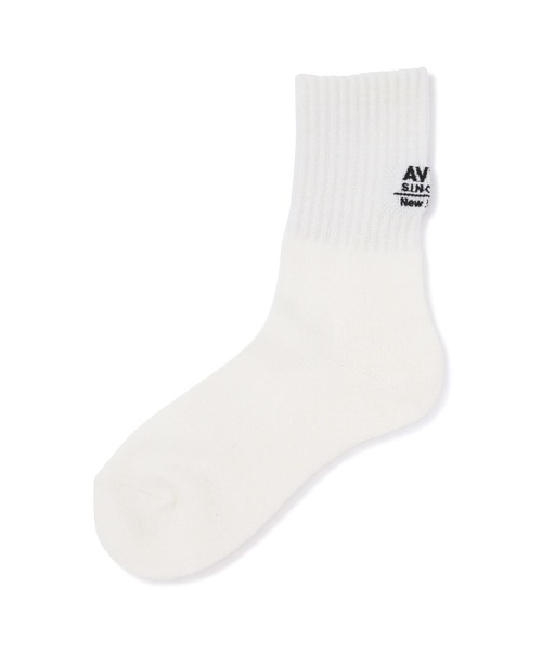 AVIREX（アヴィレックス）の「NEW YORK WOOL SOCKS/ニューヨーク ウールソックス（ソックス/靴下・レディース・ホワイト系2/ブラック・F）」の9枚目の写真