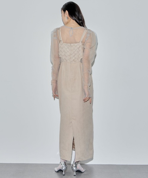 ELLEgirl（エルガール）の「カットワークプリーツジャンパースカート【ELLEgirl/エル ガール】（ジャンパースカート・レディース・ブラック/アイボリー/サックスブルー・M/S）」の14枚目の写真