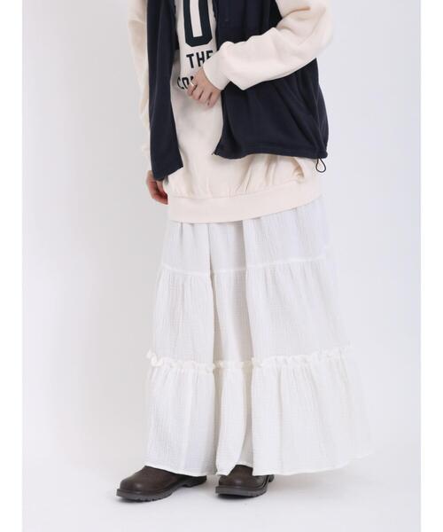 Samansa Mos2（サマンサ モスモス）の「◎ティアードギャザースカート（スカート・レディース・ブラック/カーキ/オフホワイト・F）」の15枚目の写真