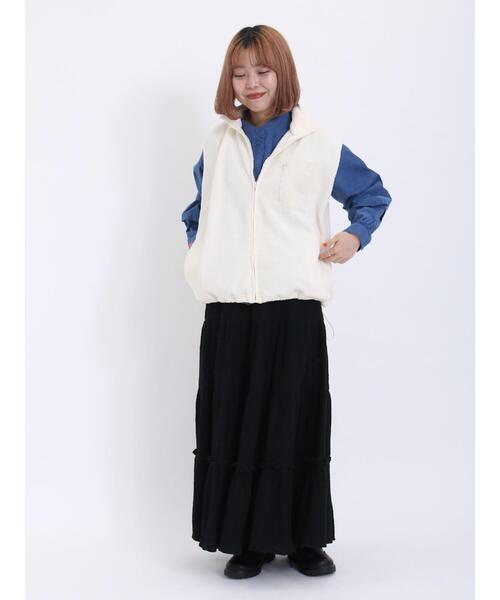 Samansa Mos2（サマンサ モスモス）の「◎ティアードギャザースカート（スカート・レディース・ブラック/カーキ/オフホワイト・F）」の21枚目の写真