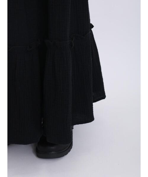 Samansa Mos2（サマンサ モスモス）の「◎ティアードギャザースカート（スカート・レディース・ブラック/カーキ/オフホワイト・F）」の6枚目の写真