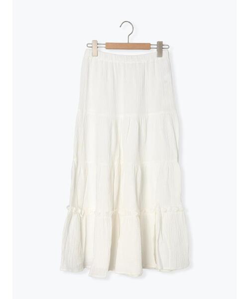 Samansa Mos2（サマンサ モスモス）の「◎ティアードギャザースカート（スカート・レディース・ブラック/カーキ/オフホワイト・F）」の8枚目の写真