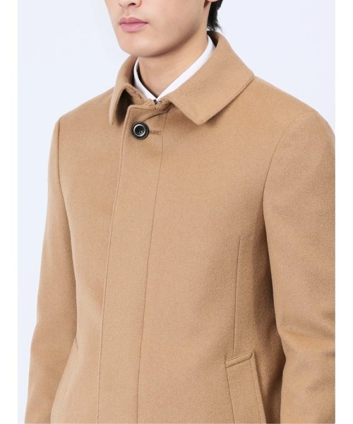 レリアン カシミヤ混 ステンカラーコート キャメル サイズ9*XC838 TAKA-Q（タカキュー）の「タカキュー カシミヤアンゴラ混ウール