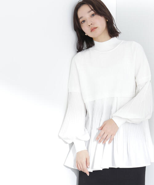 ☆新品未使用　NATURAL BEAUTY BASIC プリーツドッキング NATURAL BEAUTY BASIC（ナチュラルビューティーベーシック）の