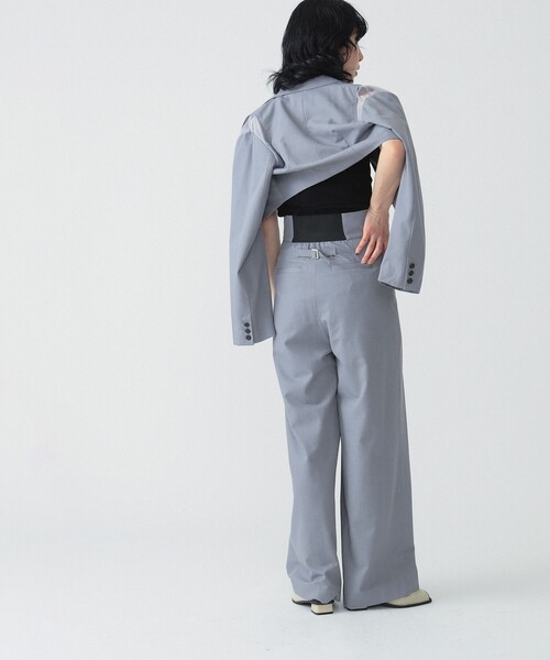 RBS（アールビーエス）の「RBS / ハイウエスト ワイド パンツ（その他パンツ・レディース・シルバー/ブラック・1/0）」の8枚目の写真