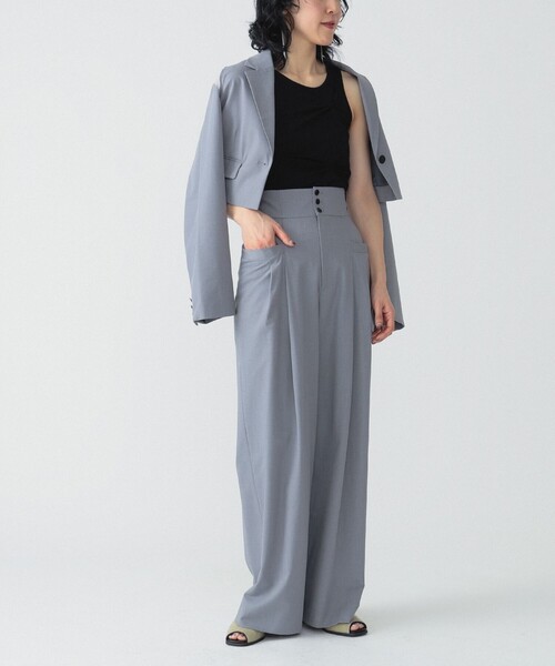 RBS（アールビーエス）の「RBS / ハイウエスト ワイド パンツ（その他パンツ・レディース・シルバー/ブラック・1/0）」の9枚目の写真