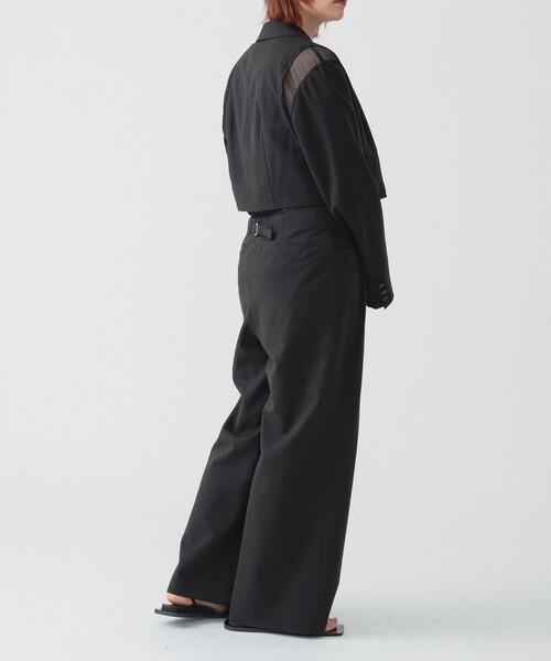 RBS（アールビーエス）の「RBS / ハイウエスト ワイド パンツ（その他パンツ・レディース・シルバー/ブラック・1/0）」の18枚目の写真