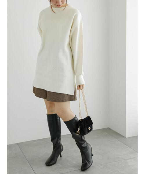 Te chichi（テチチ）の「ダブルジャカードニットチュニック（ニット/セーター・レディース・ミント/チャコールグレー/オフホワイト・F）」の11枚目の写真