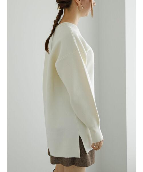 Te chichi（テチチ）の「ダブルジャカードニットチュニック（ニット/セーター・レディース・ミント/チャコールグレー/オフホワイト・F）」の15枚目の写真