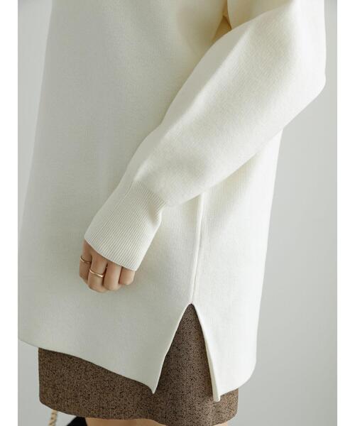 Te chichi（テチチ）の「ダブルジャカードニットチュニック（ニット/セーター・レディース・ミント/チャコールグレー/オフホワイト・F）」の18枚目の写真