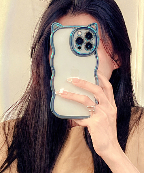 c.u.l（シーユーエル）の「メッキフレーム ネコ耳 iPhoneカバー アイフォンケース ipc701（スマホケース/カバー・レディース・グリーン/ピンク/シルバー/ブルー・iPhone 13/iPhone 12 Pro Max/iPhone 12/iPhone 15/iPhone 15 Pro/iPhone 15 Pro Max/iPhone 14 Pro Max/iPhone 14 Pro/iPhone 14/iPhone 12 Pro/iPhone 11/iPhone 13 Pro Max/iPhone 13 Pro/iPhone 16 Pro/iPhone 16）」の3枚目の写真