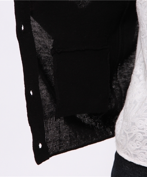 GLOBAL WORK(グローバルワーク)の「12Gアクリルコットンクルーカーディガン長袖/562313(カーディガン/ボレロ・レディース・グリーン/ブルー/オフホワイト/ブラック・SMALL/MEDIUM/LARGE)」の8枚目の写真