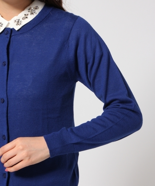 GLOBAL WORK(グローバルワーク)の「12Gアクリルコットンクルーカーディガン長袖/562313(カーディガン/ボレロ・レディース・グリーン/ブルー/オフホワイト/ブラック・SMALL/MEDIUM/LARGE)」の19枚目の写真