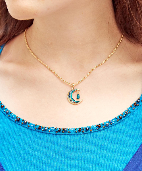 チャイハネ（チャイハネ）の「【チャイハネ】ムーナンネックレス（ネックレス・レディース・レッド系その他/ブラック/ライトブルー/オレンジ/ブルー・FREE）」の8枚目の写真