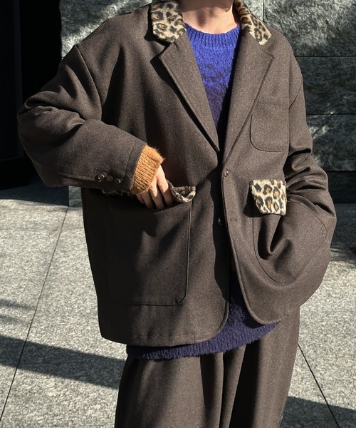 Perushu（ペルーシュ）の「レオパードドッキングテーラードジャケット