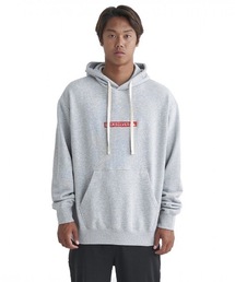 CLICKER LOGO DNA HOO/クイックシルバールーズフィットワッペングラフィックプルオーバーフーディ