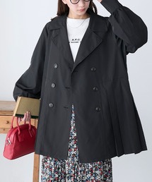 BONLECILL | 2wayボリュームスリーブプリーツヘムショートトレンチコート テーラード/ステンカラー(トレンチコート)
