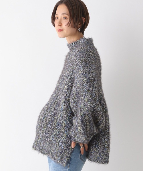 LEPSIM(レプシィム)の「【産前・産後対応】マタニティ/カラーブークレプルオーバー 992231(マタニティウェア/グッズ・レディース・グレー/オフホワイト・FREE)」の2枚目の写真