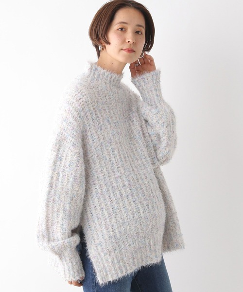 LEPSIM(レプシィム)の「【産前・産後対応】マタニティ/カラーブークレプルオーバー 992231(マタニティウェア/グッズ・レディース・グレー/オフホワイト・FREE)」の1枚目の写真