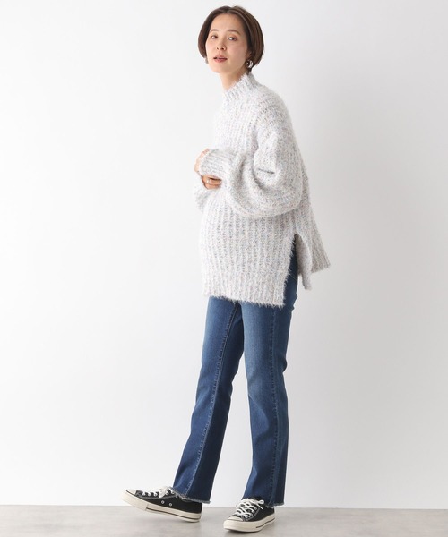 LEPSIM(レプシィム)の「【産前・産後対応】マタニティ/カラーブークレプルオーバー 992231(マタニティウェア/グッズ・レディース・グレー/オフホワイト・FREE)」の5枚目の写真