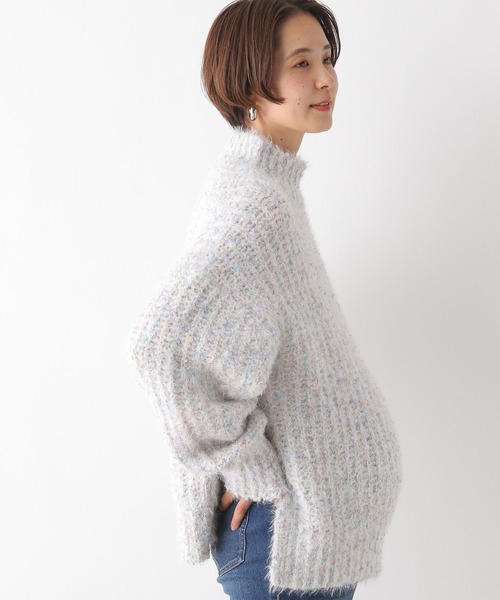 LEPSIM(レプシィム)の「【産前・産後対応】マタニティ/カラーブークレプルオーバー 992231(マタニティウェア/グッズ・レディース・グレー/オフホワイト・FREE)」の7枚目の写真