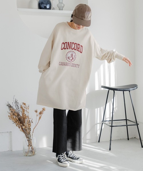 LOWRYS FARM（ローリーズファーム）の「ロゴミニワンピース　996761（ワンピース・レディース・チャコールグレー/ネイビー/アイボリー・FREE）」の9枚目の写真