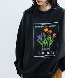 JUNRED | フラワーレコードルーズプルオーバー(Tシャツ/カットソー)