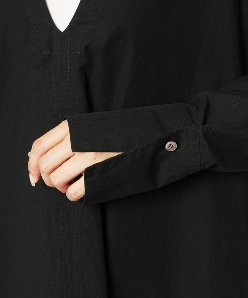 BABYLONE（バビロン）の「[OT]スキッパーAラインワンピース（ワンピース・レディース・ブラック/オフホワイト・フリー）」の12枚目の写真