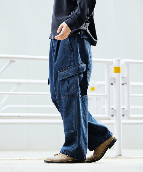 JOURNAL STANDARD(ジャーナルスタンダード)の「デニム オーバー6ポケットパンツ(カーゴパンツ・メンズ・ブラック系その他/コバルトブルー/ネイビー・MEDIUM/LARGE)」の20枚目の写真