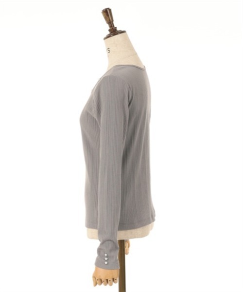 axes femme(アクシーズファム)の「2WAYパール付クロスプルオーバー(Tシャツ/カットソー・レディース・チャコール/サックスブルー/ブラック・FREE)」の17枚目の写真