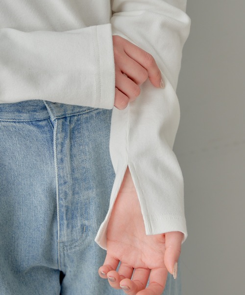 Chico（チコ）の「【追加予約開始/2way】ピグメントオフショルリブT（Tシャツ/カットソー・レディース・ホワイト/ブラック/グレー/ブルー/ブラック系その他2・FREE）」の7枚目の写真