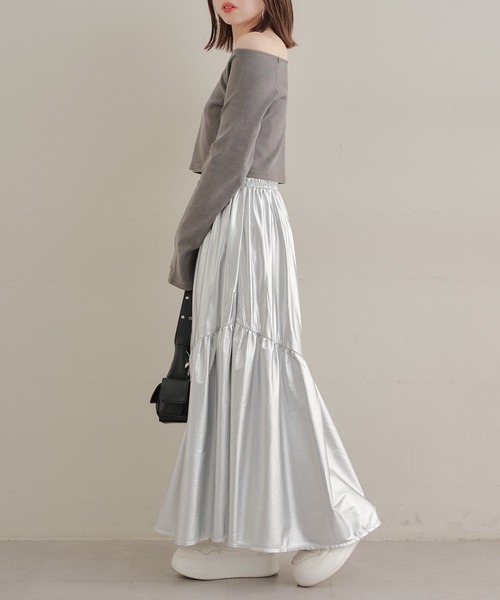 Chico（チコ）の「【追加予約開始/2way】ピグメントオフショルリブT（Tシャツ/カットソー・レディース・ホワイト/ブラック/グレー/ブルー/ブラック系その他2・FREE）」の17枚目の写真