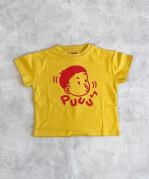 Life Support Products(ライフサポートプロダクツ)の「半袖プリントT(80~150cm)(Tシャツ/カットソー・キッズ・オレンジ/ネイビー/マスタード/チャコール/キナリ/カーキ/ブラック/エメラルド/オフホワイト/杢グレー・80/90/95/100/110/120/130/140/150)」の9枚目の写真