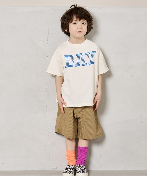 Life Support Products(ライフサポートプロダクツ)の「半袖プリントT(80~150cm)(Tシャツ/カットソー・キッズ・オレンジ/ネイビー/マスタード/チャコール/キナリ/カーキ/ブラック/エメラルド/オフホワイト/杢グレー・80/90/95/100/110/120/130/140/150)」の20枚目の写真