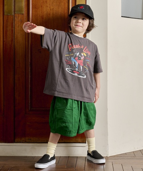 Life Support Products(ライフサポートプロダクツ)の「半袖プリントT(80~150cm)(Tシャツ/カットソー・キッズ・オレンジ/ネイビー/マスタード/チャコール/キナリ/カーキ/ブラック/エメラルド/オフホワイト/杢グレー・80/90/95/100/110/120/130/140/150)」の16枚目の写真