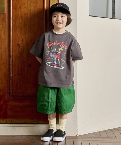 Life Support Products(ライフサポートプロダクツ)の「半袖プリントT(80~150cm)(Tシャツ/カットソー・キッズ・オレンジ/ネイビー/マスタード/チャコール/キナリ/カーキ/ブラック/エメラルド/オフホワイト/杢グレー・80/90/95/100/110/120/130/140/150)」の15枚目の写真