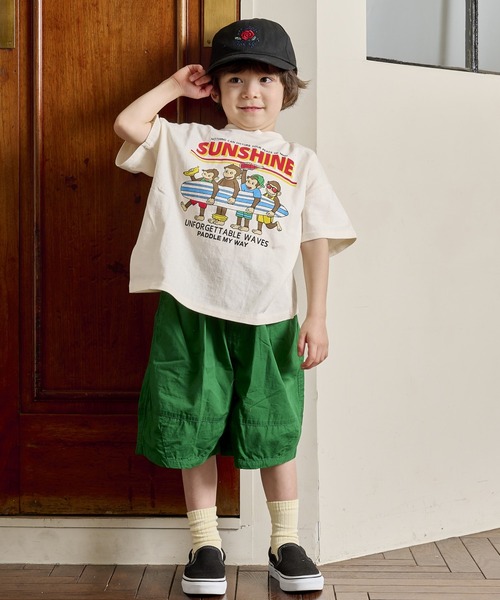 Life Support Products(ライフサポートプロダクツ)の「半袖プリントT(80~150cm)(Tシャツ/カットソー・キッズ・オレンジ/ネイビー/マスタード/チャコール/キナリ/カーキ/ブラック/エメラルド/オフホワイト/杢グレー・80/90/95/100/110/120/130/140/150)」の12枚目の写真