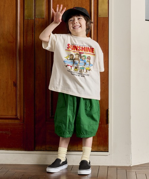 Life Support Products(ライフサポートプロダクツ)の「半袖プリントT(80~150cm)(Tシャツ/カットソー・キッズ・オレンジ/ネイビー/マスタード/チャコール/キナリ/カーキ/ブラック/エメラルド/オフホワイト/杢グレー・80/90/95/100/110/120/130/140/150)」の13枚目の写真