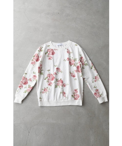 cawaii(カワイイ)の「優雅に咲くグレースなバラのプルオーバートップス(Tシャツ/カットソー・レディース・ホワイト・FREE)」の16枚目の写真