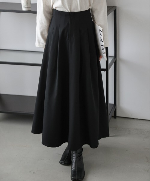 AMELY(エミリー)の「2Wayフレアスカート(スカート・レディース・グレー/ブラック・M/L)」の2枚目の写真